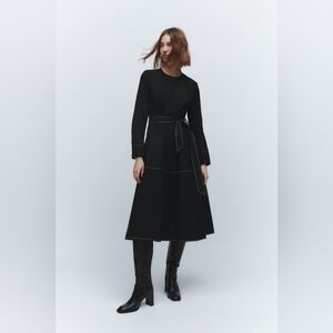 Zara The Ula Dress in black cotton